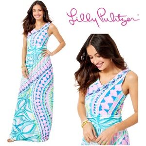 NWT Lilly Pulitzer Marco Maxi Dress in Coco Island Size Small